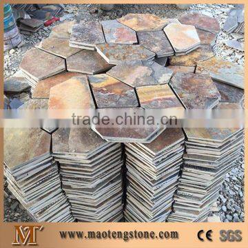 Cutural Rust Slate Paver Tile Dragonfly Stepping Stone