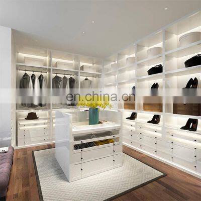 american french luxury white clothes storage full mirror lacquer solid wood wardrobe closet bedroom sets cheap