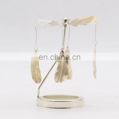 ENO Factory Customize Rotating Candlestick Creative European Iron Revolving Lantern Rotating Candle Holder photo-5