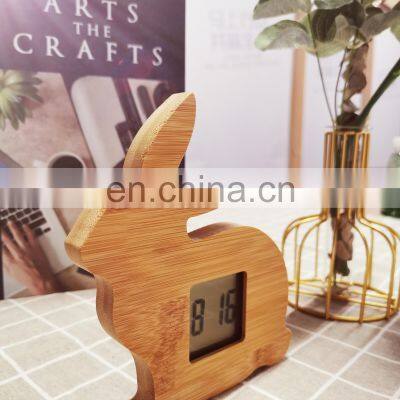 Wholesale Eco Friendly Lovely Animal Rabbit Shape Bedside Digital Alarm Clock For Kids photo-5