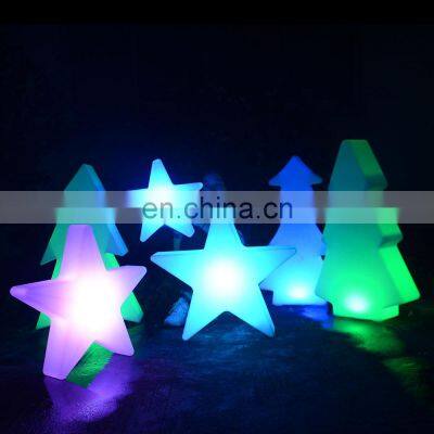 led Christmas lights wholesale /event wedding outdoor portable Christmas holiday decoration PE plastic led tree star snow light