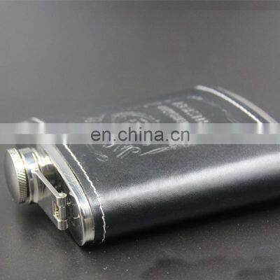 Wholesale Personalized Logo Liquor Glass Gift Set Custom Black Stainless Steel Whiskey Hip Flasks photo-5