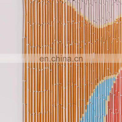 Best Selling Product Landscape Bamboo Beaded Door Curtain Cheap Wholesale Beaded Painted Door Curtain Wholesale photo-5
