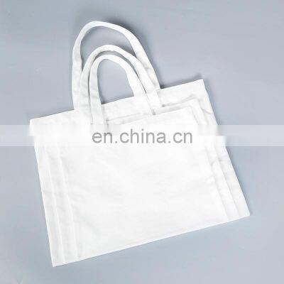 Wholesale High Quality 100% Recycled Cotton Bag Cheap 12oz Blank Custom Logo Canvas Tote Bag Promotional Plain Canvas Bag photo-4