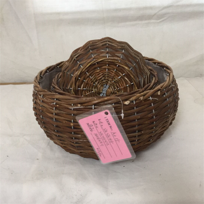 Cheap Wholesale Round Shape Hand Woven Storage Willow Basket photo-2