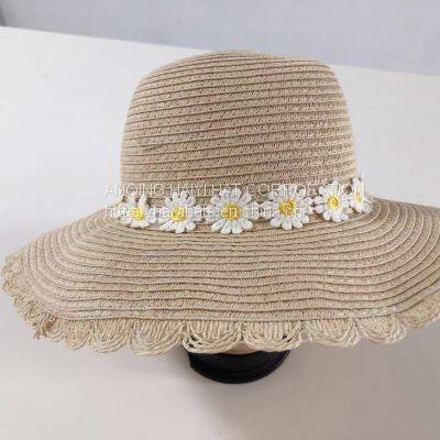 Summer Women's Sweet and Fresh Lace Straw Hat Korean Version Versatile Sunscreen Casual Hat photo-5