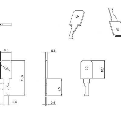Bobbin Connection Terminals, Bobbin Wiring Terminals, Brass Stamped Terminals, H65 Brass Material, Surface Tin Plated, Easy to Solder. Inventory. photo-2