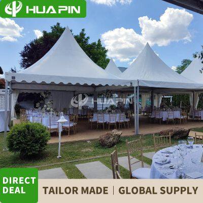 The European-style pagoda tent made of high-strength aluminum alloy can be used for weddings, outdoor activities and temporary living rooms