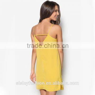 High quality women fashion sexy dress spaghetti strap western dress design ladies prom dress D339