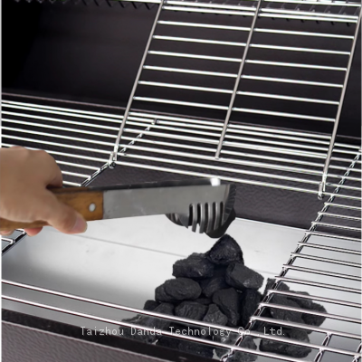 Smokeless Camping Fire Pit Luxury Charcoal BBQ Grill With Wheel photo-5