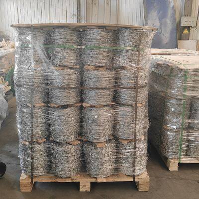 Wholesale Price Barbed Wire Fence PVC Galvanized Barbed Iron Wire Per Roll Customized Size Protective Barbed Wire Coil photo-6