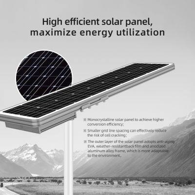 100W Solar Lights 11000Lumens Unique Design All in One Solar Street Light photo-2