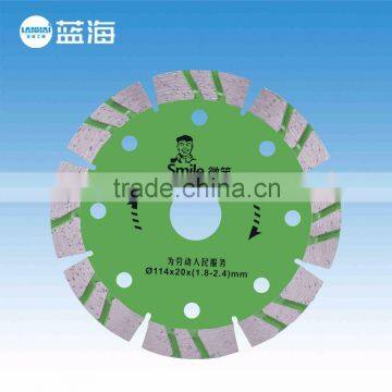 114mm Green Stone Corrugated Cutter Diamond Circular Saw Blade for Stone Granite Concrete