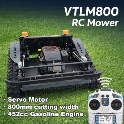 Vigorun VTLM800 промышленного класса бесшнуровой робот-комбайн для газонов с 4-х тактным двигателем, обладающий поворотом на 360 градусов и низким энергопотреблением