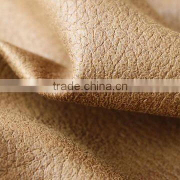 Bright leather-look embossed sofa fabric with nonwoven back/PVC                        
                                                Quality Choice