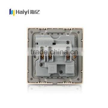 Champaign Gold Color 1 Gang 15A Wall Socket Switch Supplier's Choice photo-3