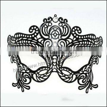 new fashion black butterfly bleach hollow mask for dance ball with crystal and rhinestone