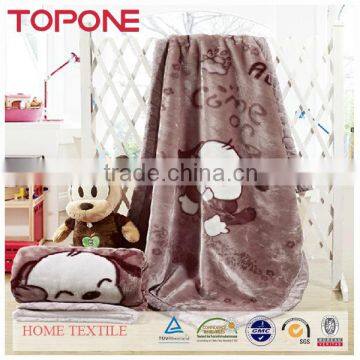 China made soft warm microfiber home bedding animals cartoon blanket