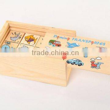 Wooden toys domino games chips for children