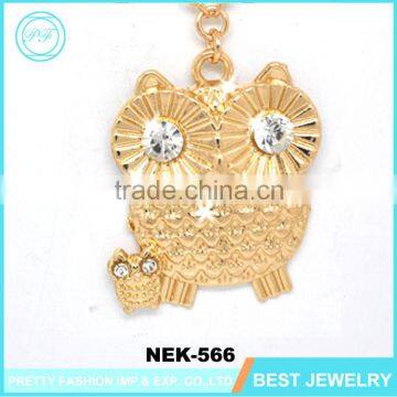 import cheap goods from china 18k gold jewelry choker owl necklaces