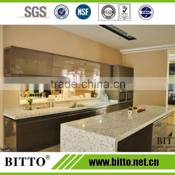 High quality white sand artificial quartz stone countertop vanity top