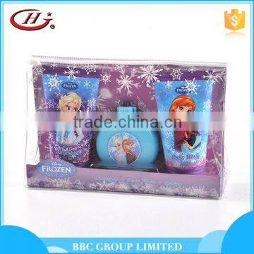 BBC Frozen Gift Sets OEM 009 Hot selling girl OEM personal care travel hotel pvc bath set