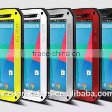 Love Mei Powerful Waterproof Dirtproof Shockproof Metal Protective Case For Motorola Nexus 6 MT-3164