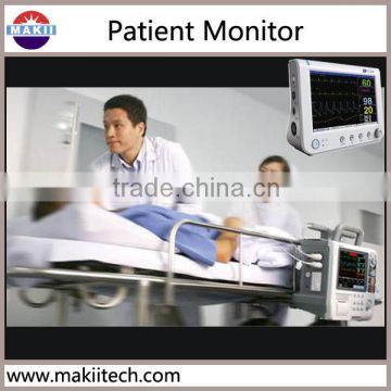 portable diagnosis 12" adult pediatric neonatal multiparameter bedside patient monitor