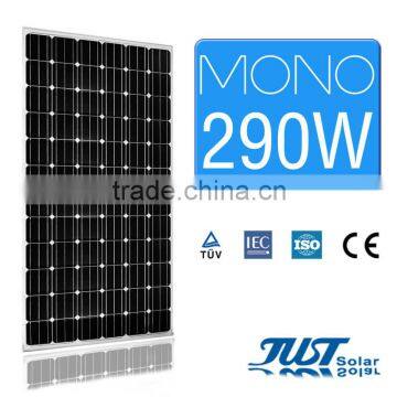 High quality 290 watt monocrystalline solar panel for home solar panel kits paneles solares with CE Tuv