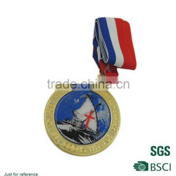 One die-cutting with one printed sticker medal Customised medals