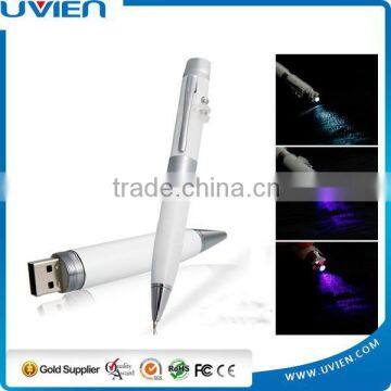 Three-color Laser Pointer Ballpoint Pen USB Flash Drive