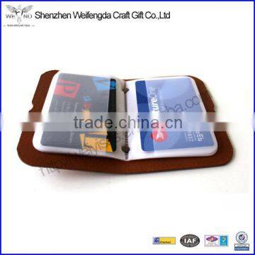 business name card case genuine leather card holder with elastic band