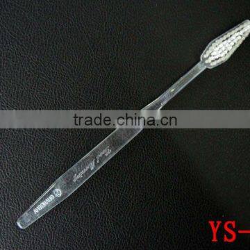 Transparent plastic toothbrush/Thin toothbrush for hotel/Home/SpaYS018