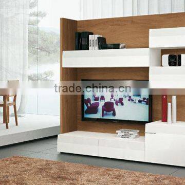 Wall Unit Modern Design Wood & White 2