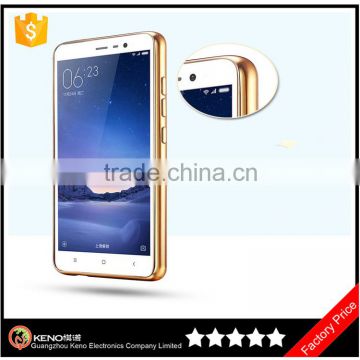 High quality electroplating TPU material case for xiaomi redmi note 3