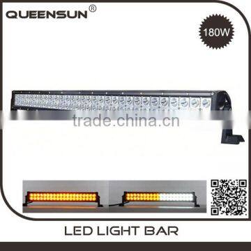 New IP67 31.5 inch 180w off road 4x4 curved dual color row rotating light bar