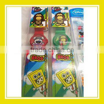 2016 Hot Sell Products Bros Baby Rinne Women Waterproof PVC Band Rubber Wrist Pink Watch photo-2