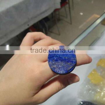 Wholesale navy lapis lazuli ring rough gemstone
