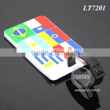 Uruguay Argentina Brazil Paraguay Venezuela Chile National Flags Souvenir Promotion Custom Soft PVC Luggage Tag photo-6