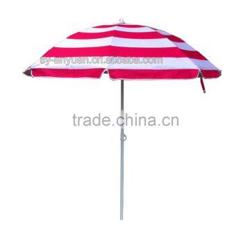 1.8m red white stripe waterproof lightsaber outdoor beach umbrella parasol with tilt function