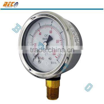 Half Stainless Steel Shock Proof Manometer Pressure Measurement Devices photo-4