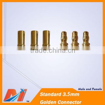 Maytech Standard 3.5mm Golden Banana Connector male and female in pair