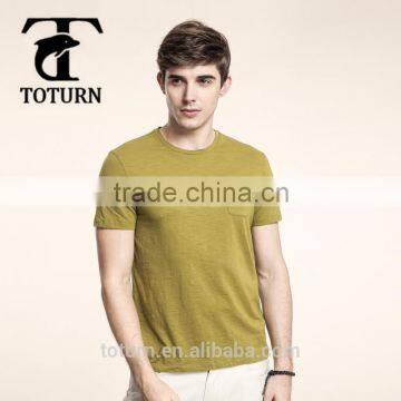 High Quality Lightweight China Suppliers Custom Logo OEM Design Blue Casual Man Slim Fit Plain t Shirts Mens