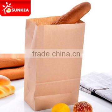 Cute custom printed brown french bread packaging paper bags