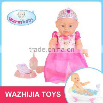 Guangdong famous factory 16 inch funny toy baby doll with nipple for kids