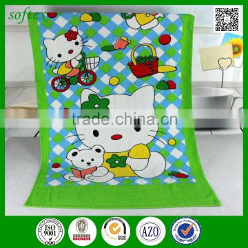 china factory 100% cotton promotional products velour beach towels printing