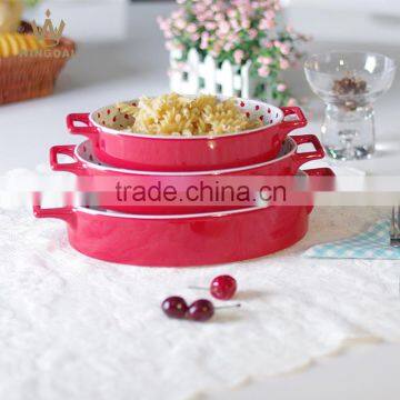 Oval Ceramic Stoneware Bakeware Set