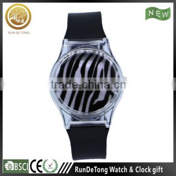 2015 transparent plastic case japan sex girl animal fashion silicone watch