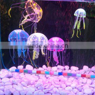 New Arrvail Hot Sale 5.5inch Aquarium Decorative Glowing Simulation Artificial Jellyfish Fish Tank Landscape Decoration