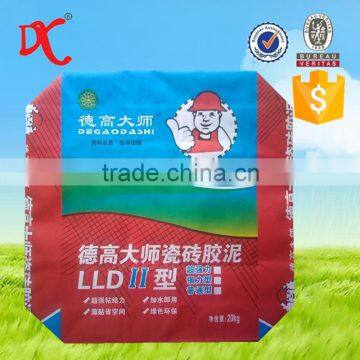 White and Brown Kraft Paper Raw Material Valve Square Block Bottom Contrete Cement Paper Bags